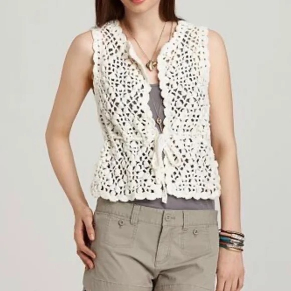 Juicy Couture Cream Crochet Top vest